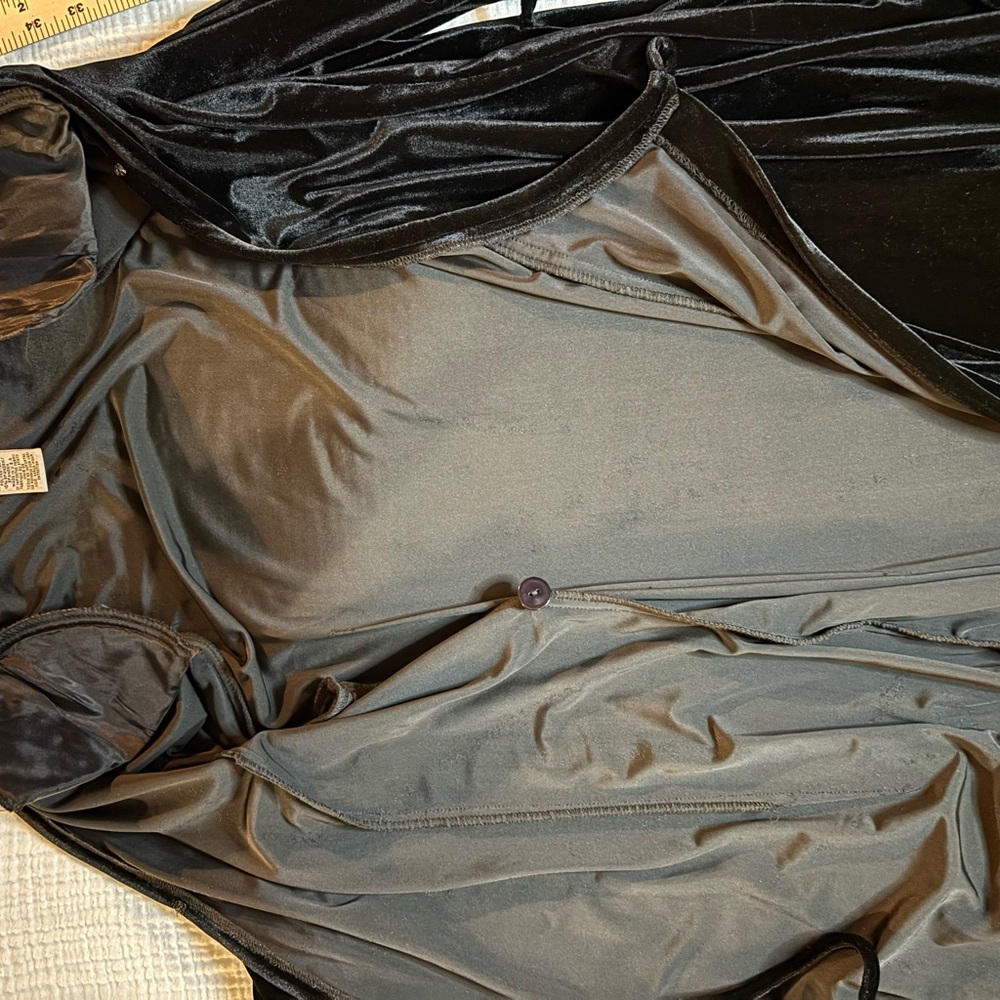 Talbots Black Velvet Wrap Dress - Picture 9 of 9